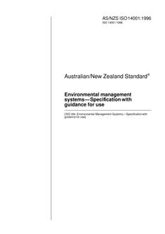 AS/NZS ISO 14001:1996