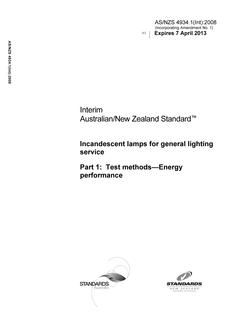 AS/NZS 4934.1(Int):2008
